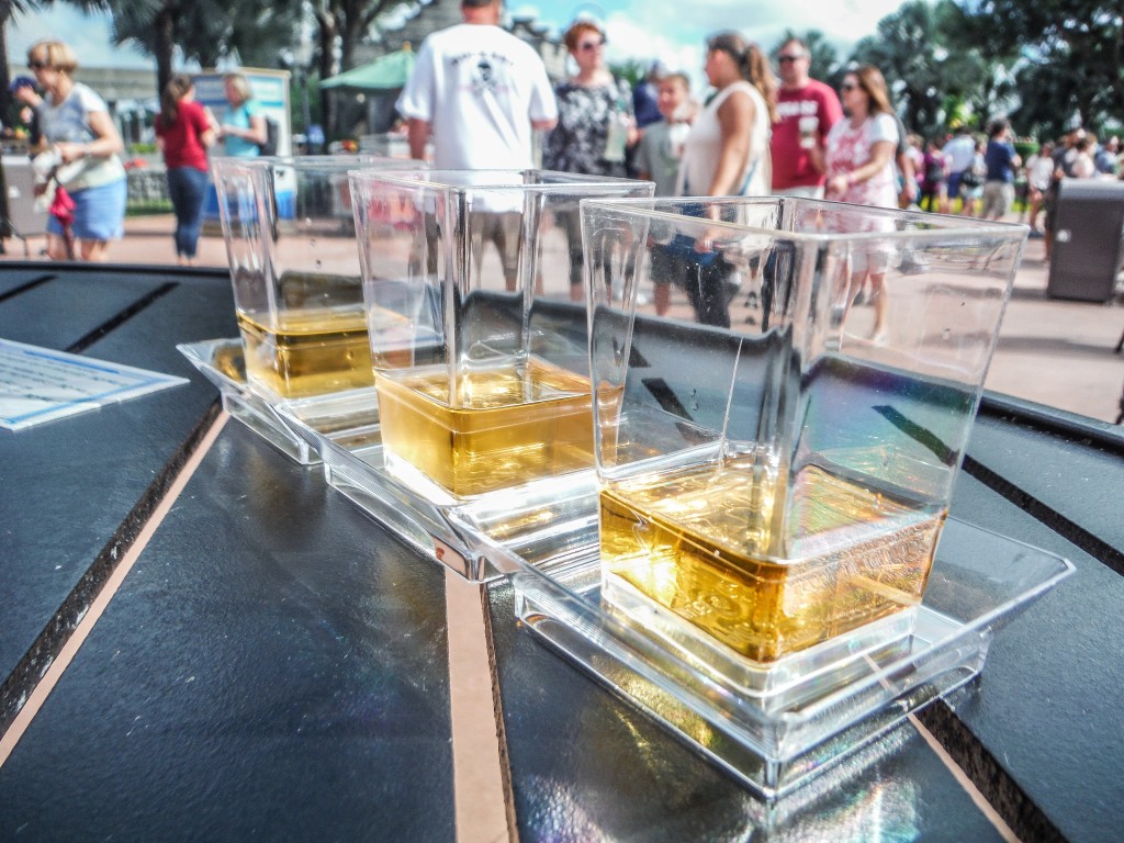 Scotch flight at EPCOT Food & Wine Festival