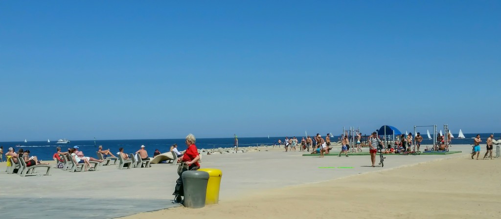 Barceloneta Beach in Barcelona, Spain
