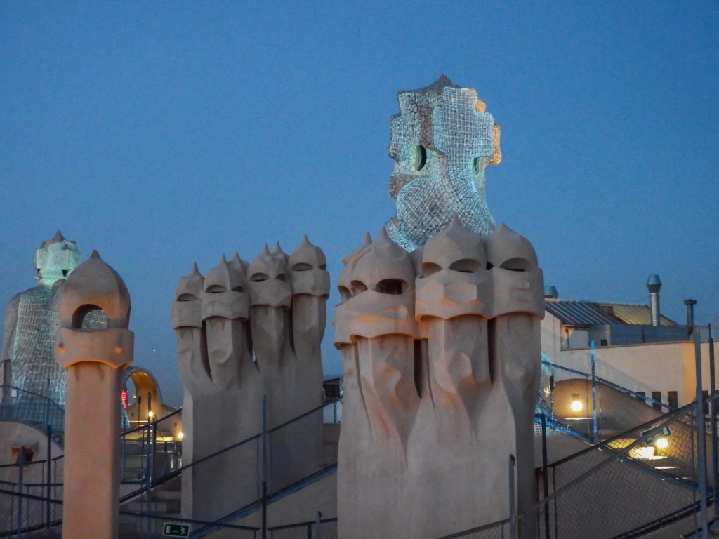 The rooftop of Antoni Gaudí's Casa Mila (aka La Pedrera) in Barcelona, Spain