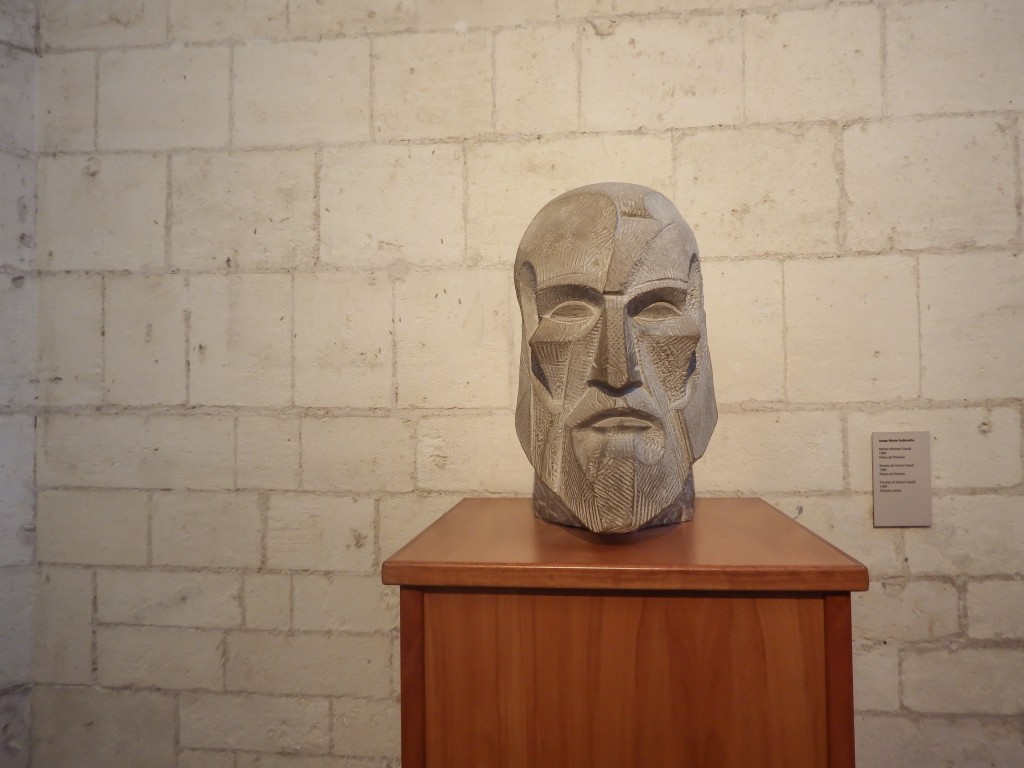 Statue in the basement museum of Sagrada Familia in Barcelona, Spain