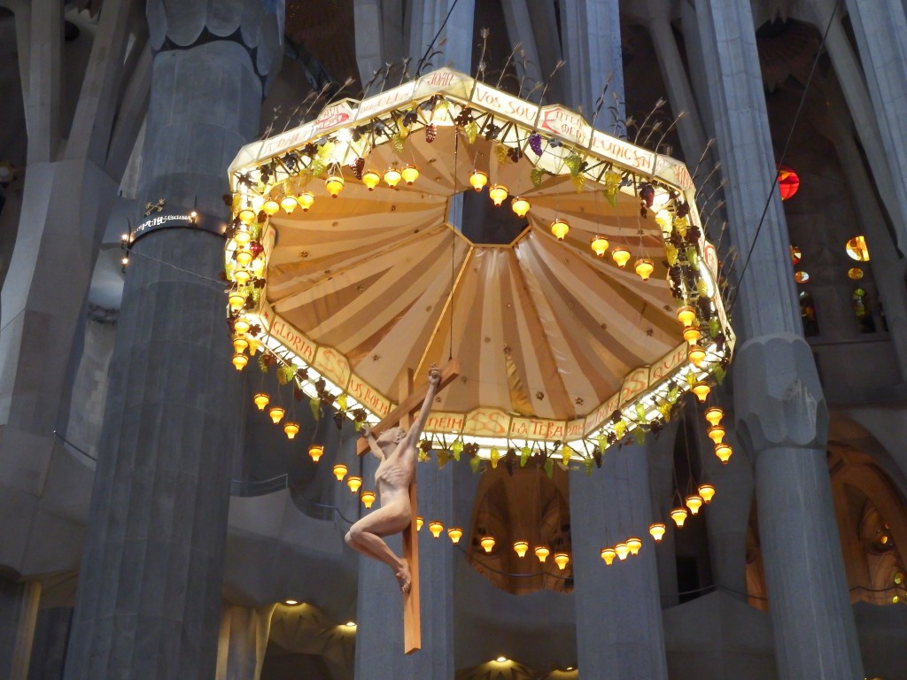 Gaudí's Jesus at Sagrada Familia in Barcelona, Spain