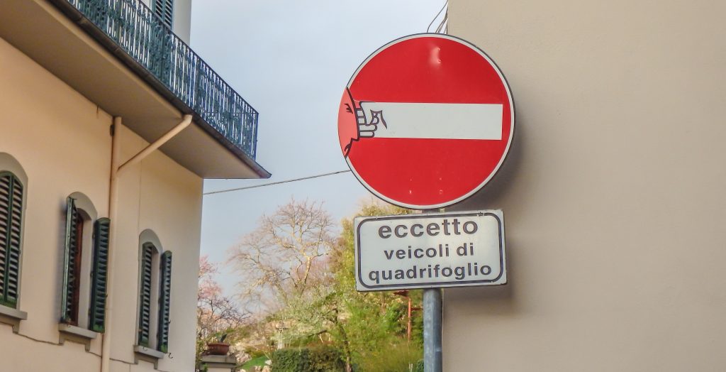 Street sign in Florence, Italy