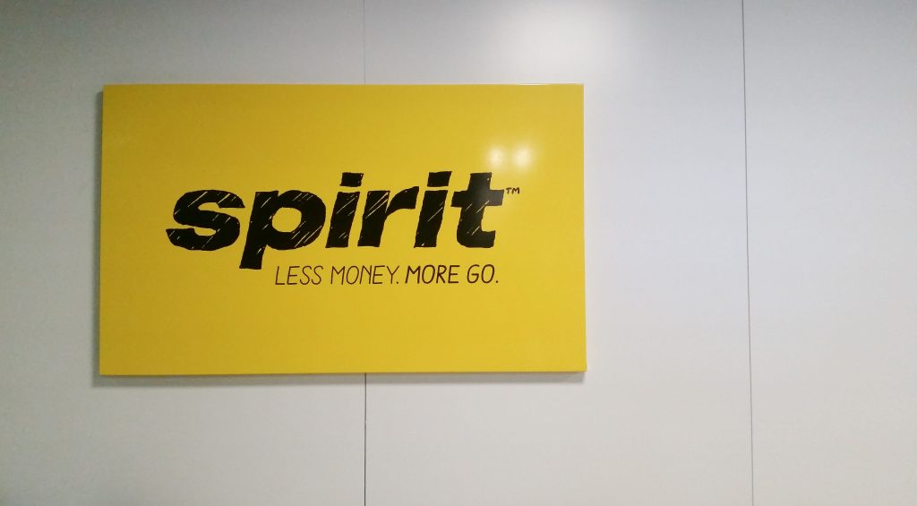 Spirit Airlines sign