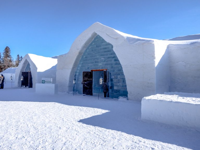 Spending a day at Hotel de Glace, Quebec City, Ice Hotel | Canada | Snow hotel | Ice Bar | Polar Bear suite | Nordic spa | Ice slides | Winter fun |