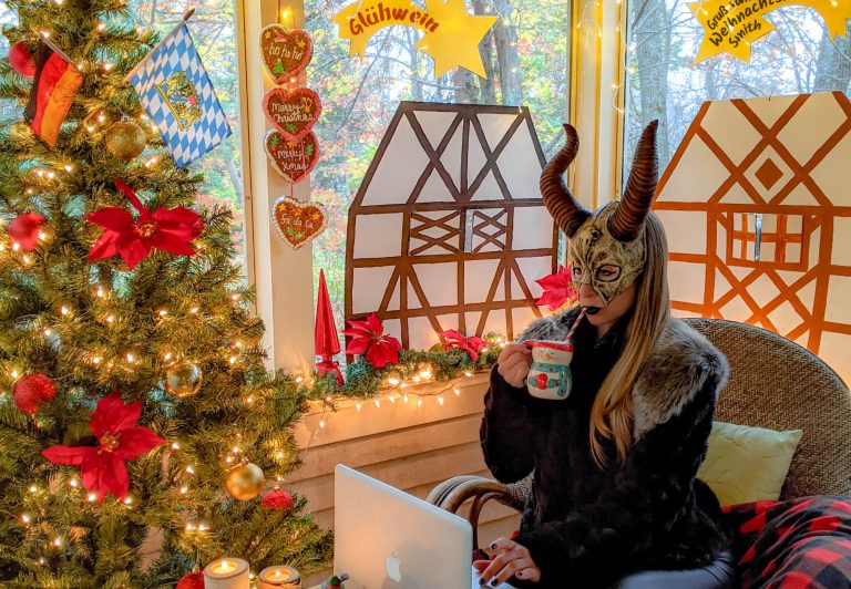 How to recreate a German Christmas market at home | Weihnachtsmarkt, Christkindlesmarkt, German holiday food and drinks, Krampus #mywanderlustylife #krampus #germany #christmasmarket